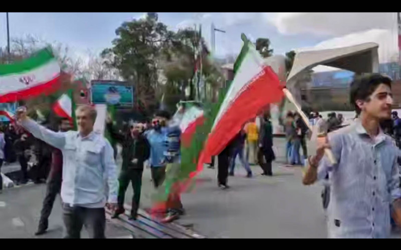 Iranian Students Protest Outside Tehran University Against US and Israeli Strikes - 28 Feb 2026