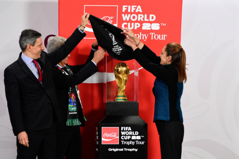 Mexicoâ€s President Claudia Sheinbaum Holds World Cup Trophy Tour Press Conference