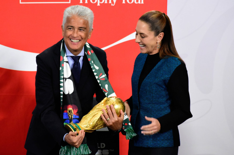 Mexicoâ€s President Claudia Sheinbaum Holds World Cup Trophy Tour Press Conference