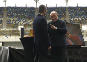 Gestul făcut de Traian Băsescu, după ce a depus coroana la sicriul lui Mircea Lucescu