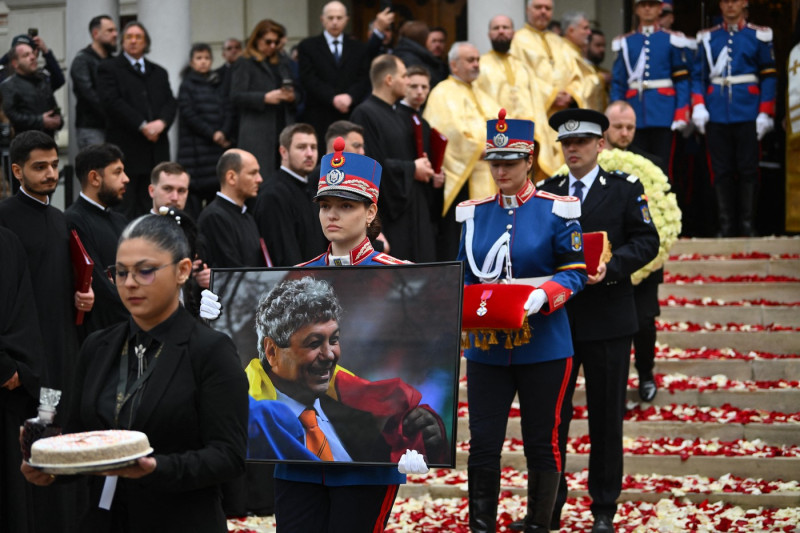 Funeral ceremony for Romanian coach Mircea Lucescu in Bucharest