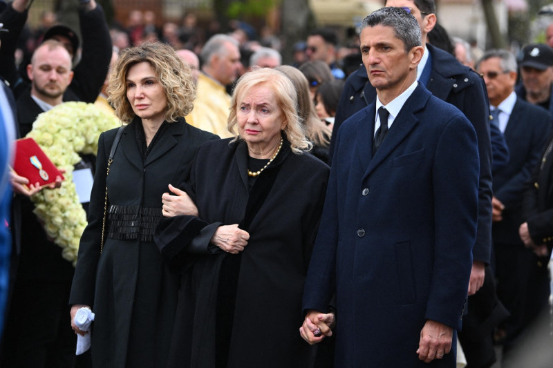 Funeral ceremony for Romanian coach Mircea Lucescu in Bucharest