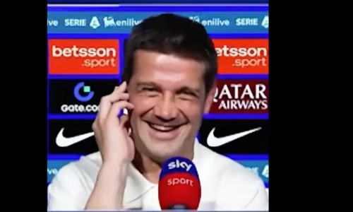 Show la TV în Italia! Cristi Chivu l-a văzut în studio și i-a zis direct: ”Poți s-o spui în română?”. Au urmat hohote de râs