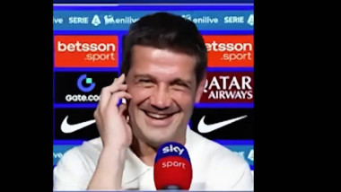 Show la TV în Italia! Cristi Chivu l-a văzut în studio și i-a zis direct: ”Poți s-o spui în română?”. Au urmat hohote de râs