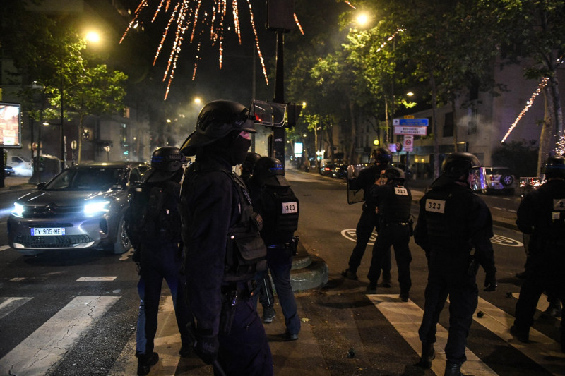 PSG Champions League Victory Riots - Paris