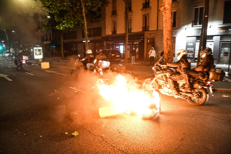 PSG Champions League Victory Riots - Paris
