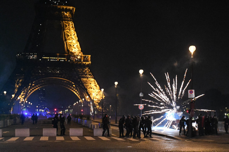 PSG Champions League Victory Riots - Paris