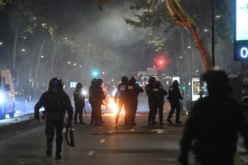 PSG Champions League Victory Riots - Paris