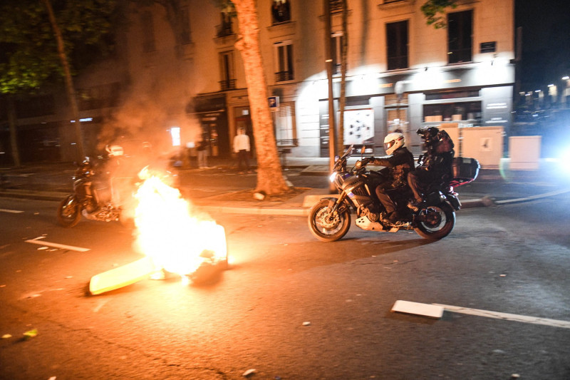 PSG Champions League Victory Riots - Paris