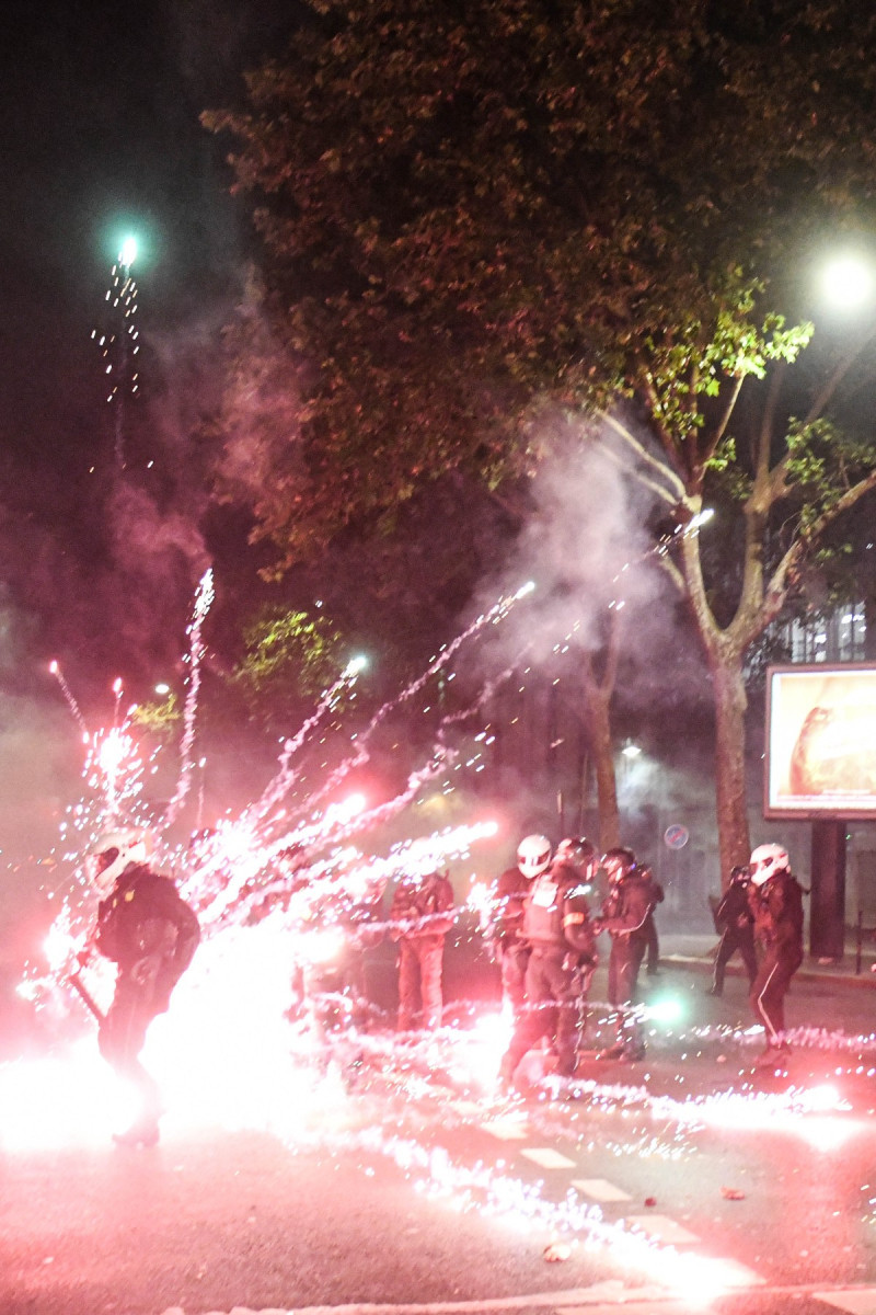 PSG Champions League Victory Riots - Paris