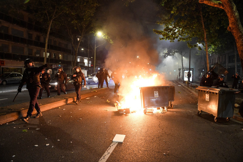 PSG Champions League Victory Riots - Paris
