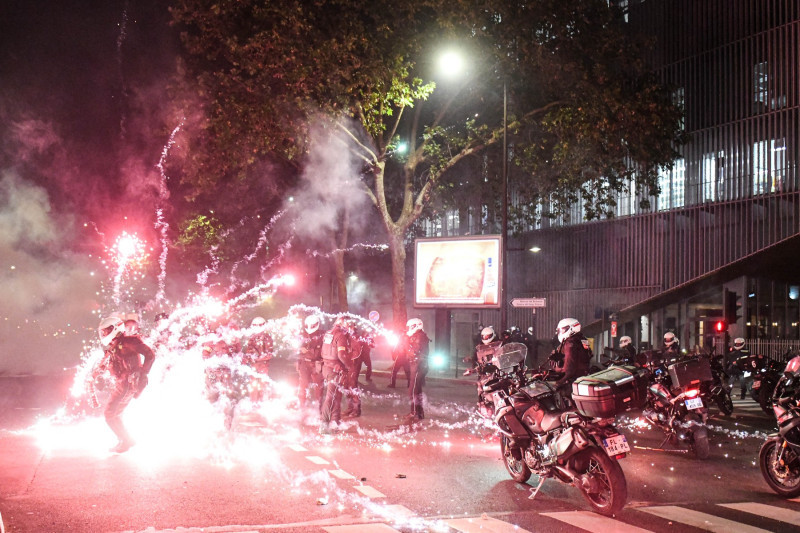 PSG Champions League Victory Riots - Paris