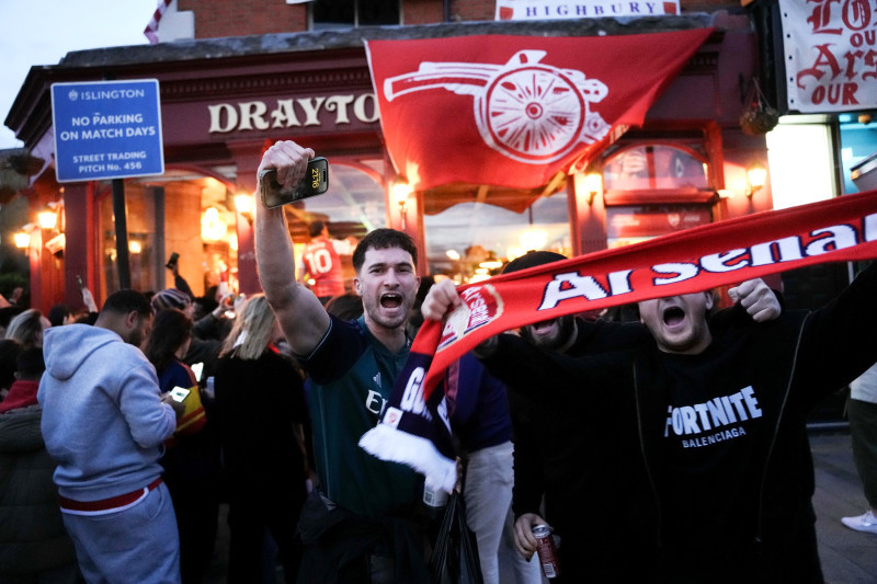 Arsenal fans at the Emirates