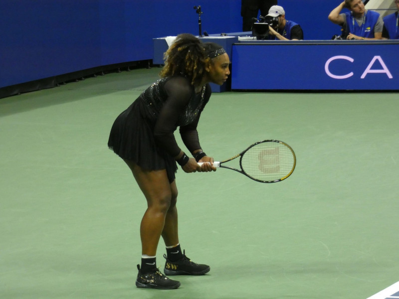 New York, USA. 03rd Sep, 2022. 2022 US Open Tennis Championship, Flushing Meadows, NY, USA. 2 September, 2022. Likely competing for the final time in her career at the 2022 US Open Tennis Tournament, Grand Slam tennis legend Serena Williams gracefully giv