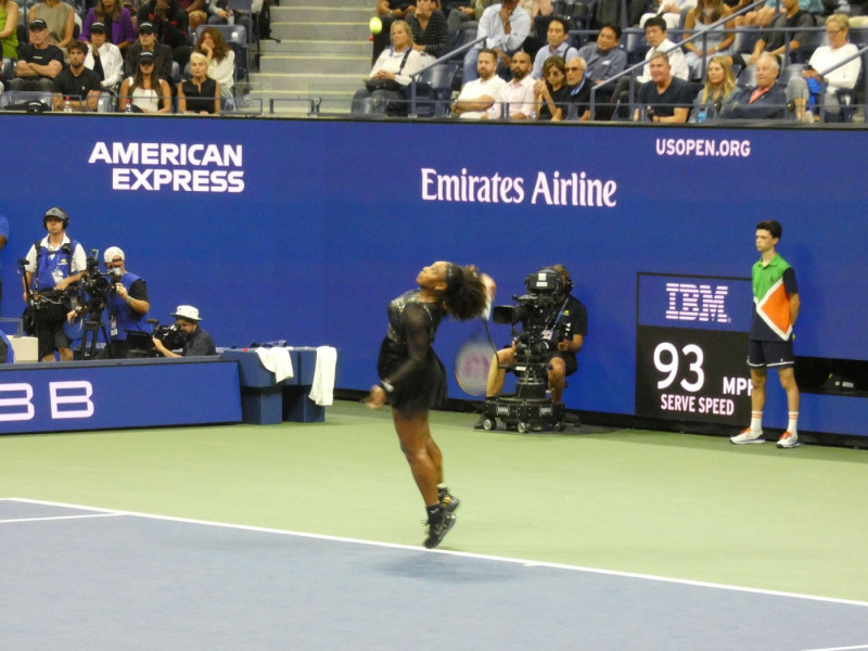 New York, USA. 03rd Sep, 2022. 2022 US Open Tennis Championship, Flushing Meadows, NY, USA. 2 September, 2022. Likely competing for the final time in her career at the 2022 US Open Tennis Tournament, Grand Slam tennis legend Serena Williams gracefully giv