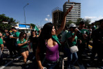 Fans celebrate the goals of the Mexican National Team