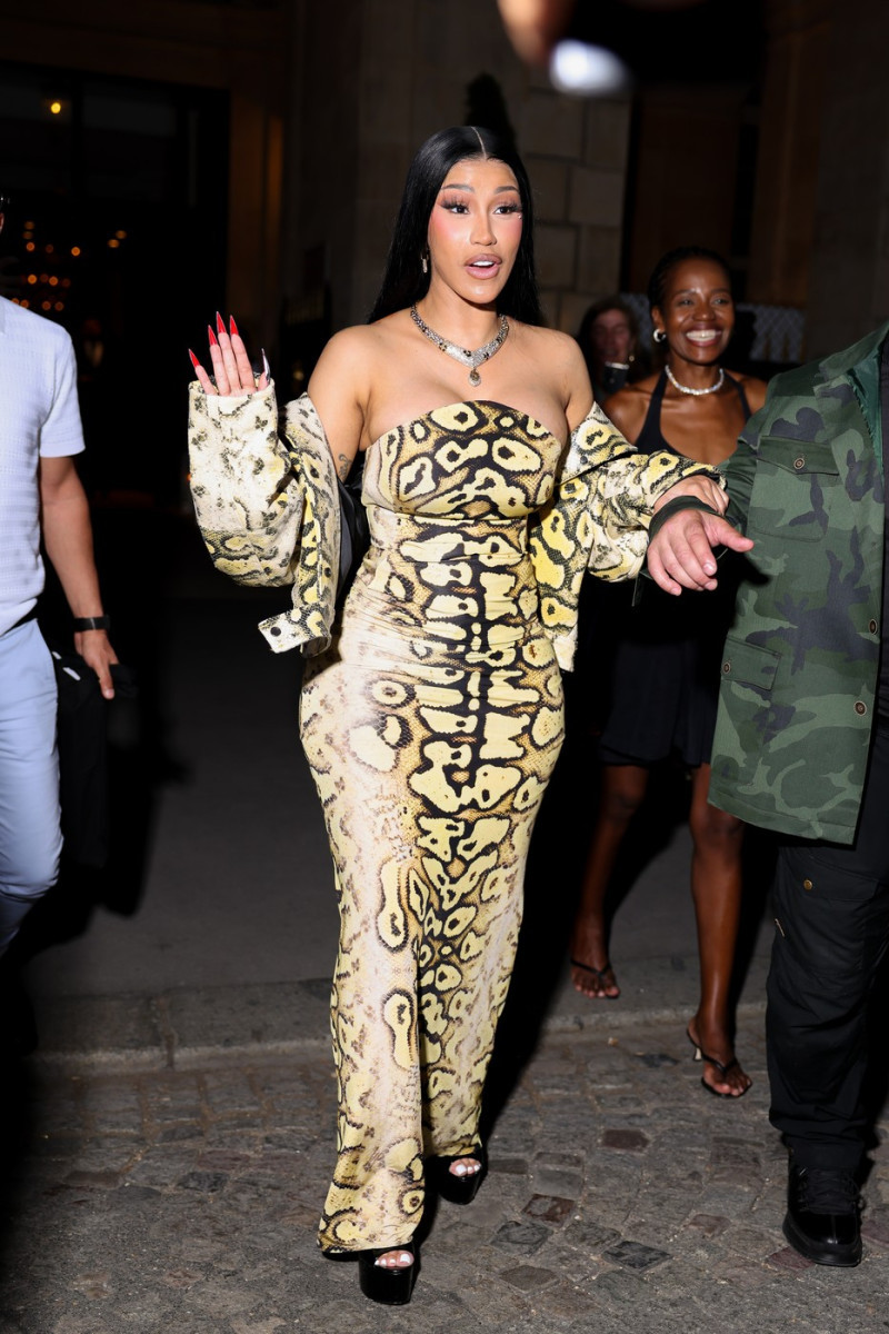 Cardi B Makes Stunning Appearance In Paris In Statement Animal Print Look - 08 Jul 2026