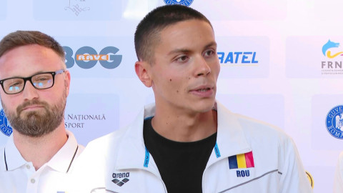 Întrebat dacă pleacă la Moscova, David Popovici n-a stat la discuții