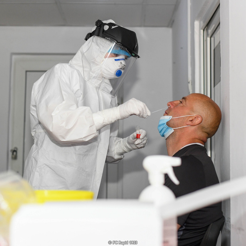 Jucătorii Rapidului au fost testați pentru coronavirus / Foto: fcrapid.ro
