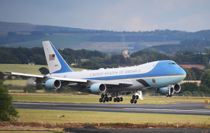 The President Of The United States And First Lady Arrive In Scotland