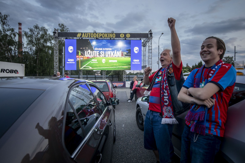Drive-In Cinema Shows AC Sparta Prague Vs. FC Viktoria Plzen As Top-Flight Football Resumes