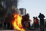 Protests In Santiago On The Second Anniversary of Piñera's Government