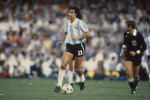Mario Kempes of Argentina in action