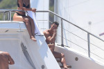 Cristiano Ronaldo and his family relaxing aboard a yacht in France