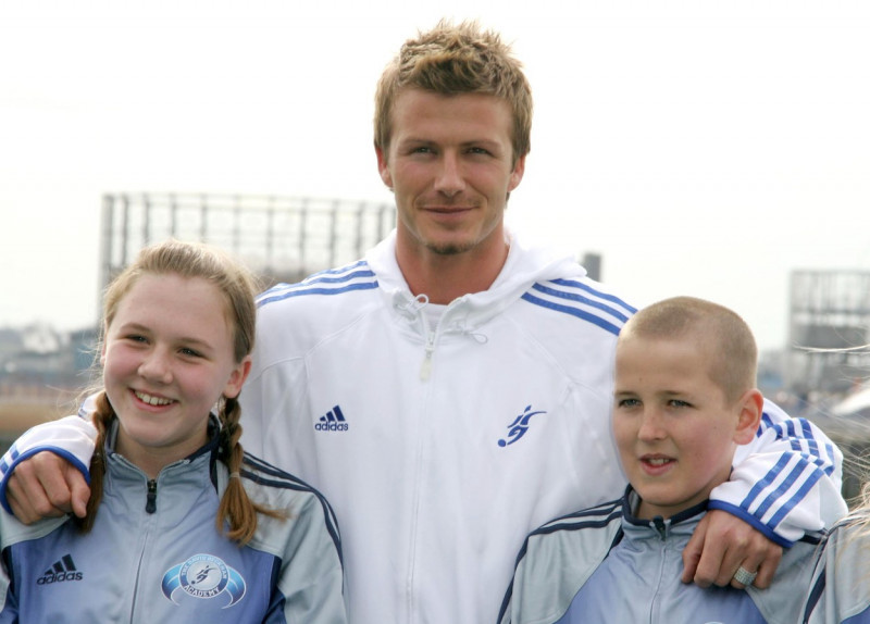 David Beckham Harry Kane and Katie Goodland