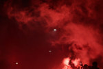 Fans Celebrate As Liverpool FC Lift The Premiership Trophy At Anfield