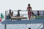 *EXCLUSIVE* Portuguese footballer Cristiano Ronaldo pictured relaxing with his girlfriend Model Georgina Rodriguez and their children on board his luxury $7 million dollar yacht.