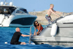 *PREMIUM-EXCLUSIVE* Boris Becker and his new girlfriend Lilian de Carvalho enjoy a day at sea in Formentera. *MUST CALL FOR PRICING*