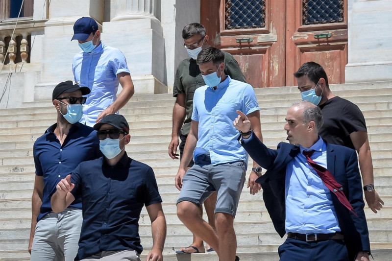Manchester United captain Harry Maguire in Greek court