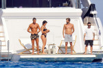 PREMIUM EXCLUSIVE: Cristiano Ronaldo and his girlfriend Georgina Rodriguez having fun on a yacht during holidays in St-Tropez