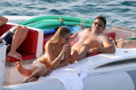 *EXCLUSIVE* Brazilian football legend Ronaldo and his girlfriend Celina Locks enjoy a day at sea in Formentera