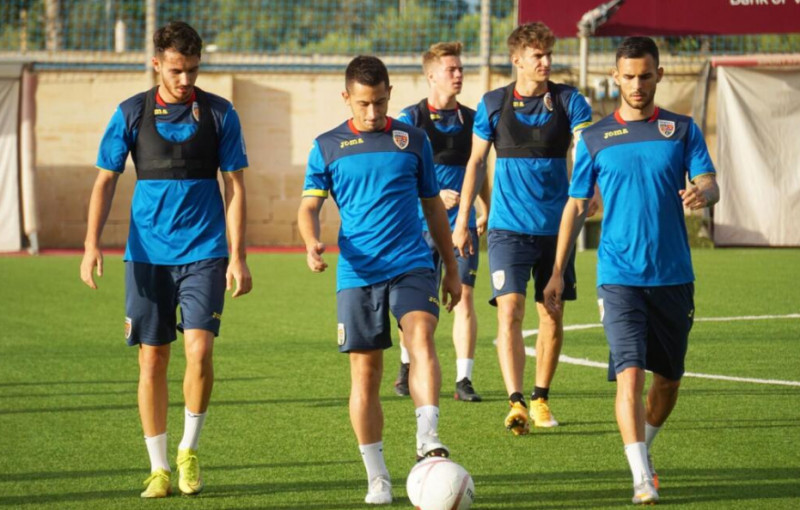 Antrenamentul oficial al naționalei de tineret, înaintea meciului cu Malta / Foto: FRF