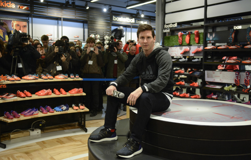 Leo Messi Inaugurates Adidas Store in Barcelona