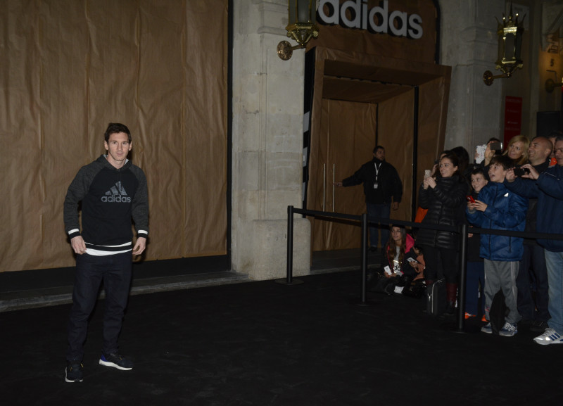 Leo Messi Inaugurates Adidas Store in Barcelona