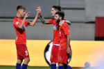 Ovidiu Horșia, Dennis Man și Octavian Popescu, în meciul cu FC Argeș / Foto: Sport Pictures