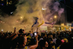 Fans Celebrate In Los Angeles After Lakers Win NBA Finals