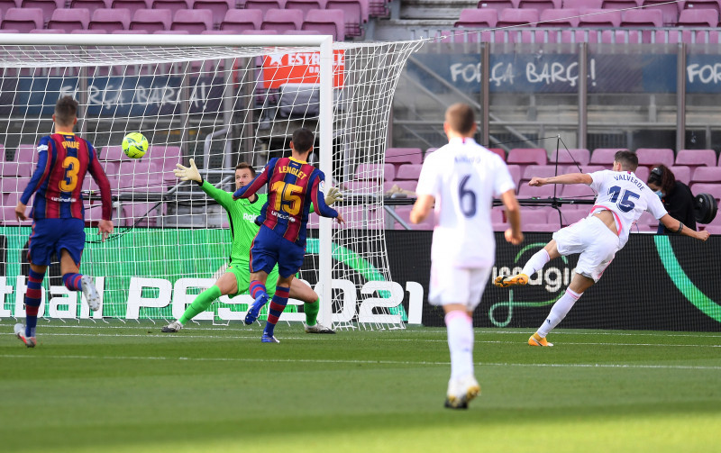 Federico Valverde a deschis scorul pentru Real Madrid cu Barcelona / Foto: Getty Images