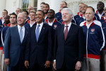 Obama, Biden, And Bill Clinton Pose For Photo With US National Soccer Team