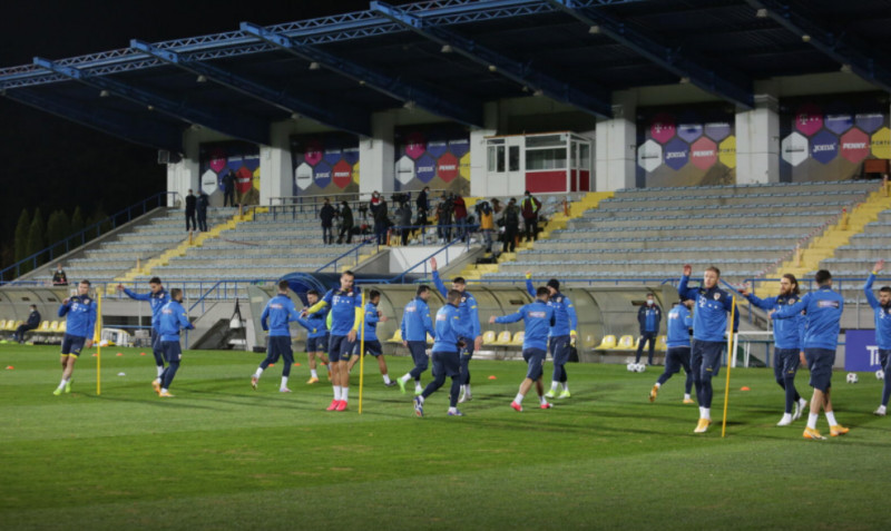 Antrenamentul oficial al primei reprezentative a României, înaintea meciului cu Belarus / Foto: FRF.ro
