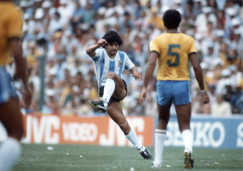 Fussball : WM 1982 in Spanien , BRA - ARG 3:1