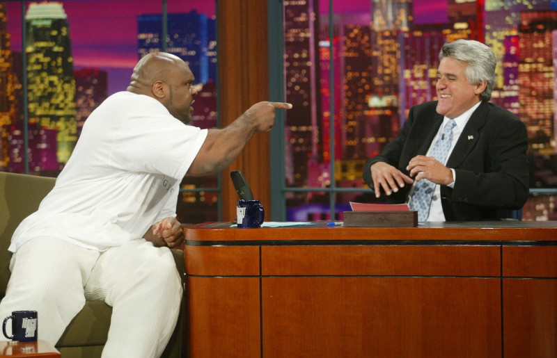 Bob Sapp and Jay Leno