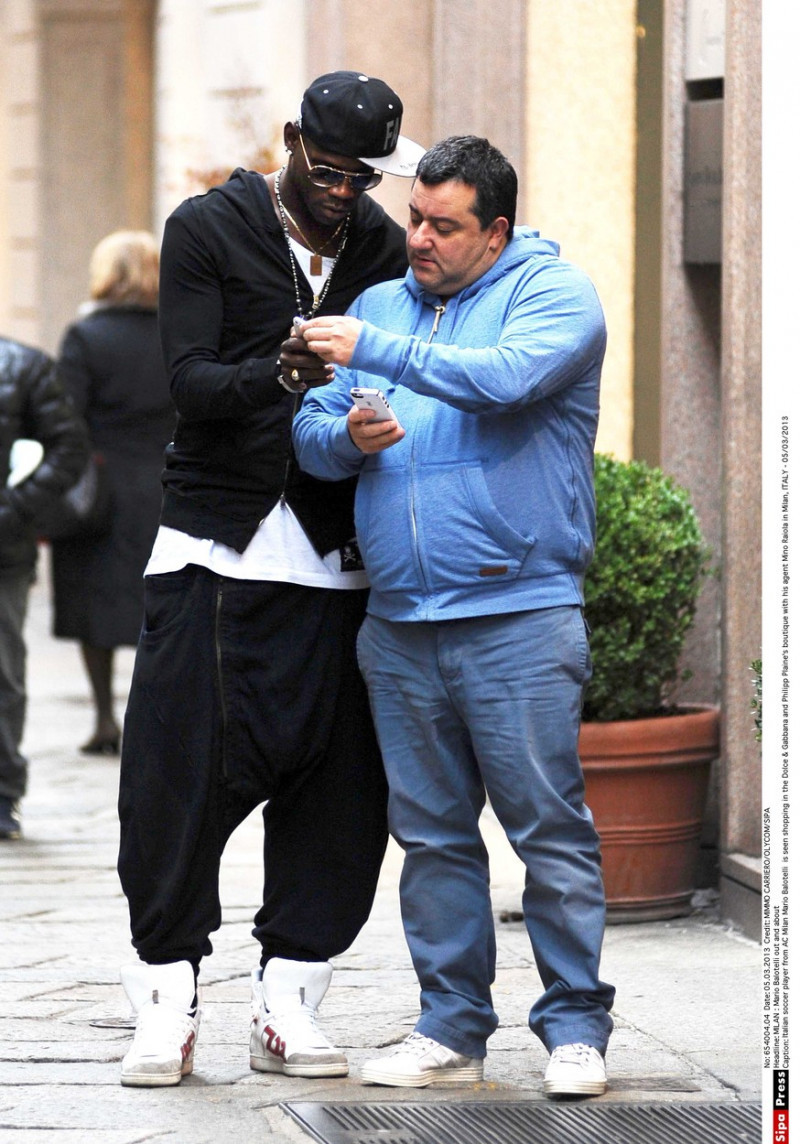 MILAN : Mario Balotelli out and about