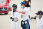 Luis Enrique and his wife, Elena Cullell, support their daughter Sira in a horse competition