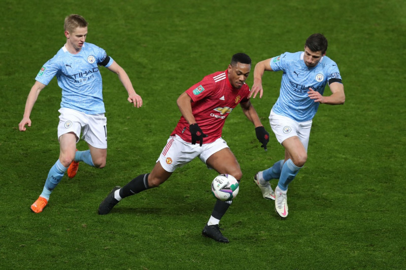 Manchester United v Manchester City, EFL Carabao Cup, Semi Final, Football, Old Trafford, Manchester, UK - 06 Jan 2021