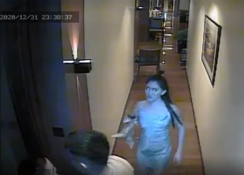 CCTV stills of Filipina air hostess allegedly gang-raped and killed in hotel room
