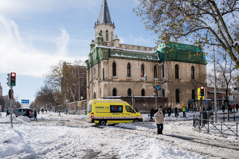 Filomena Storm in Madrid, Spain - 10 Jan 2021